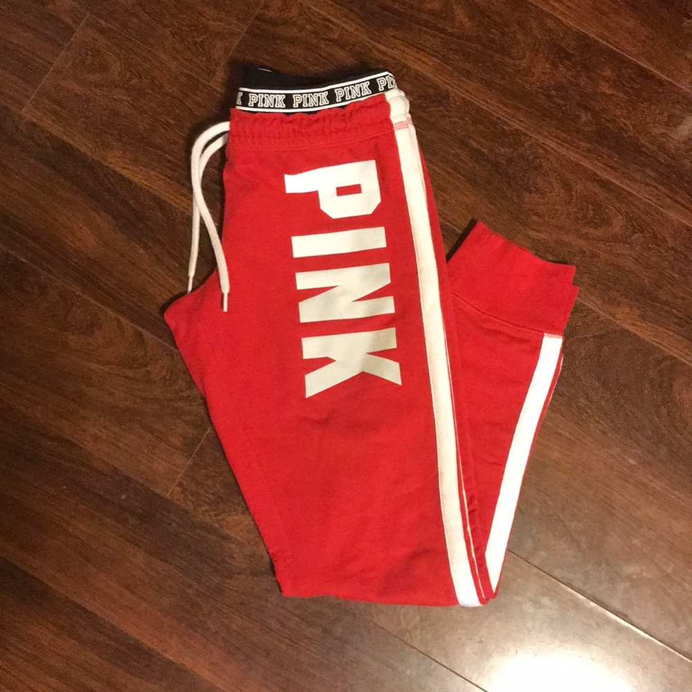 Red pink Joggers! (VS Pink)